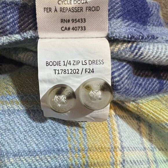 Toad & Co Women Bodie Plaid Flannel ShirtDress Long Sleeve Small Size Pockets - Picture 15 of 15